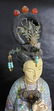 Lg Chinese Sterling Enamel Cloisonne Figures - 10