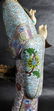 Lg Chinese Sterling Enamel Cloisonne Figures - 13