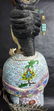 Lg Chinese Sterling Enamel Cloisonne Figures - 16
