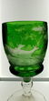 Early Antique Engraved Chalice Green to Clear - 11