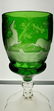 Early Antique Engraved Chalice Green to Clear - 6