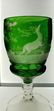Early Antique Engraved Chalice Green to Clear - 7