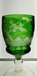 Early Antique Engraved Chalice Green to Clear - 8