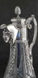 American Brilliant Period Ewer With Silver Top - 7