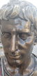 A Fine Copper Bust on Marble Painted Life Size - 12