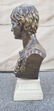 A Fine Copper Bust on Marble Painted Life Size - 7