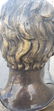 A Fine Copper Bust on Marble Painted Life Size - 9