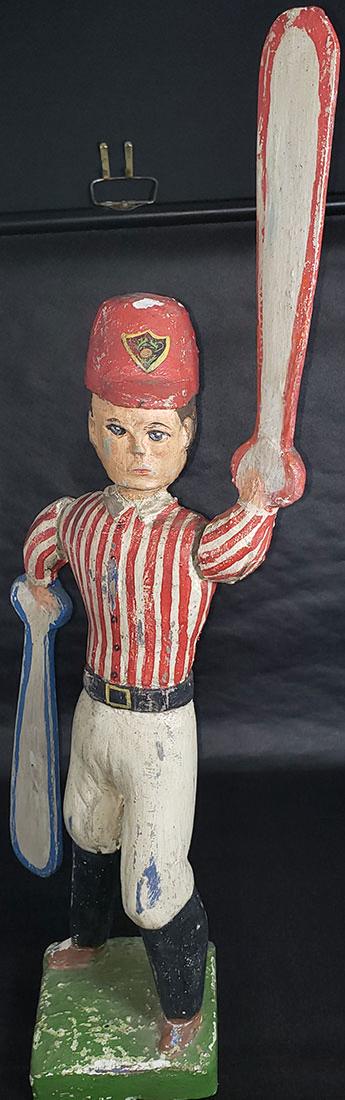 Vintage Whirly Gig Polychrome Paint: Vintage Whirly Gig Polychrome Paint Measures 27 1/4" t