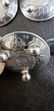 Fine Sterling Silver Coin Ashtray Set 233 G - 11