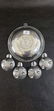 Fine Sterling Silver Coin Ashtray Set 233 G - 9