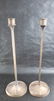 Signed E.T Hurley Bronze Candle Sticks Listed Artist