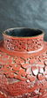 Antique Chinese Cinnabar Vase On Stand 19 C - 13