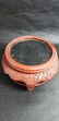 Antique Chinese Cinnabar Vase On Stand 19 C - 5