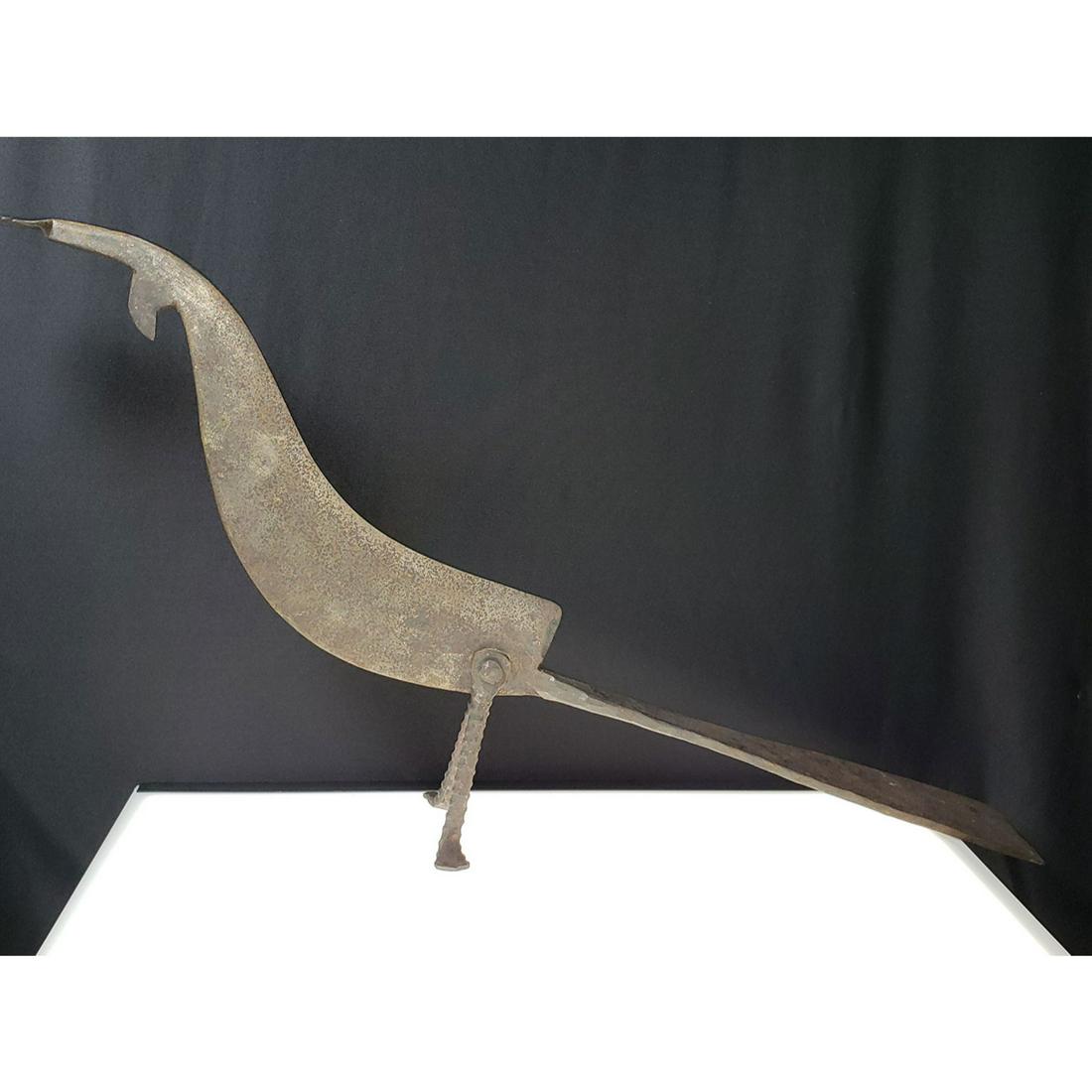 Americana Folk Art Peacock Kitchen Tool Grater 19 c: Americana Folk Art Peacock Kitchen Tool 19 c. Measures 25" Long Overall.