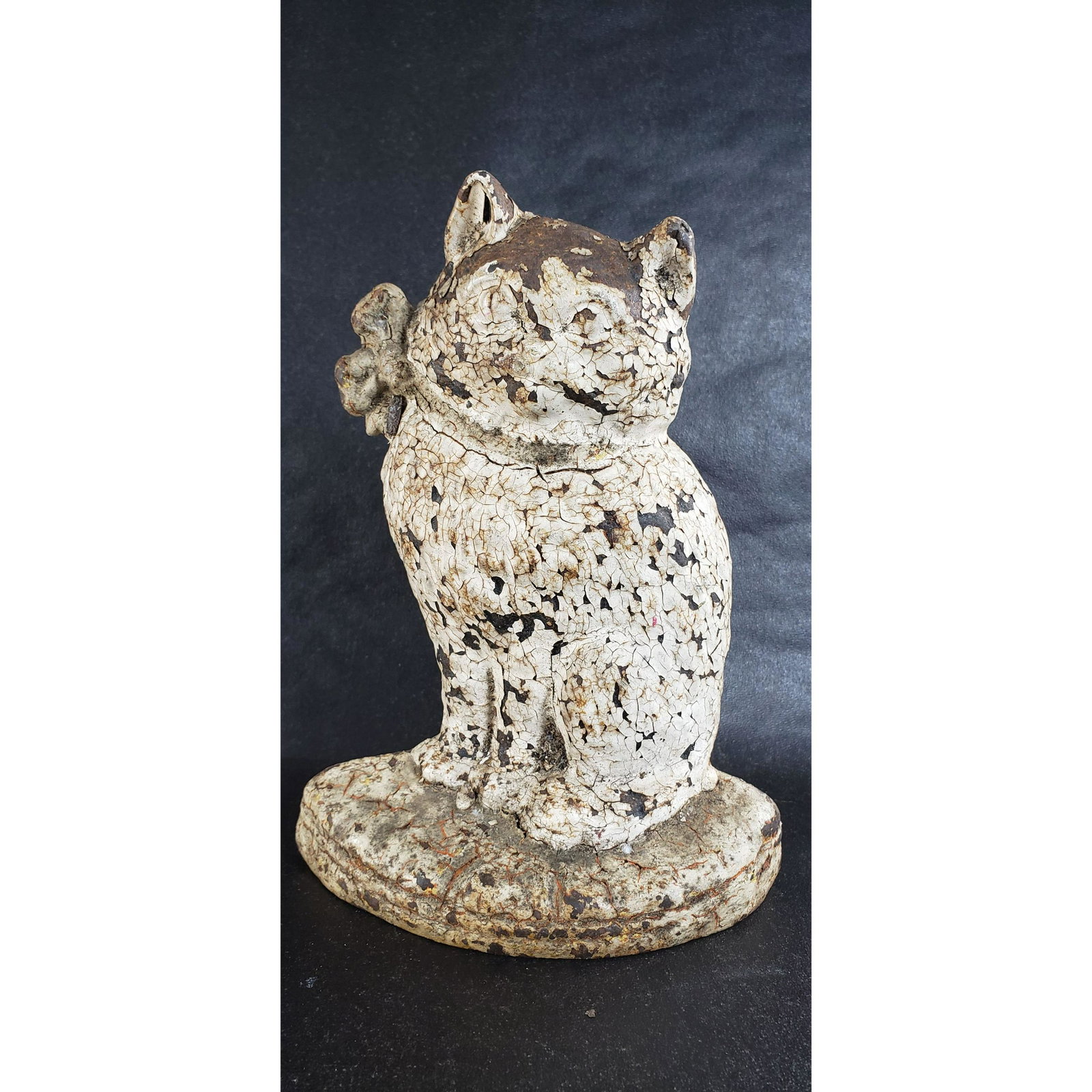 Antique CAT Cast Iron Door Stop 19th C: Antique Cast Iron Door Stop 19th C. Measures 8 1/4" x X 6"