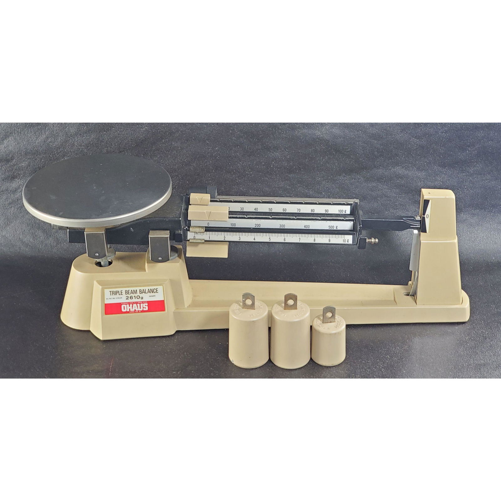 Vintage Triple Beam Balance Scale Ohaus: Vintage Triple Beam Balance Scale Ohaus. Measures 18" Long