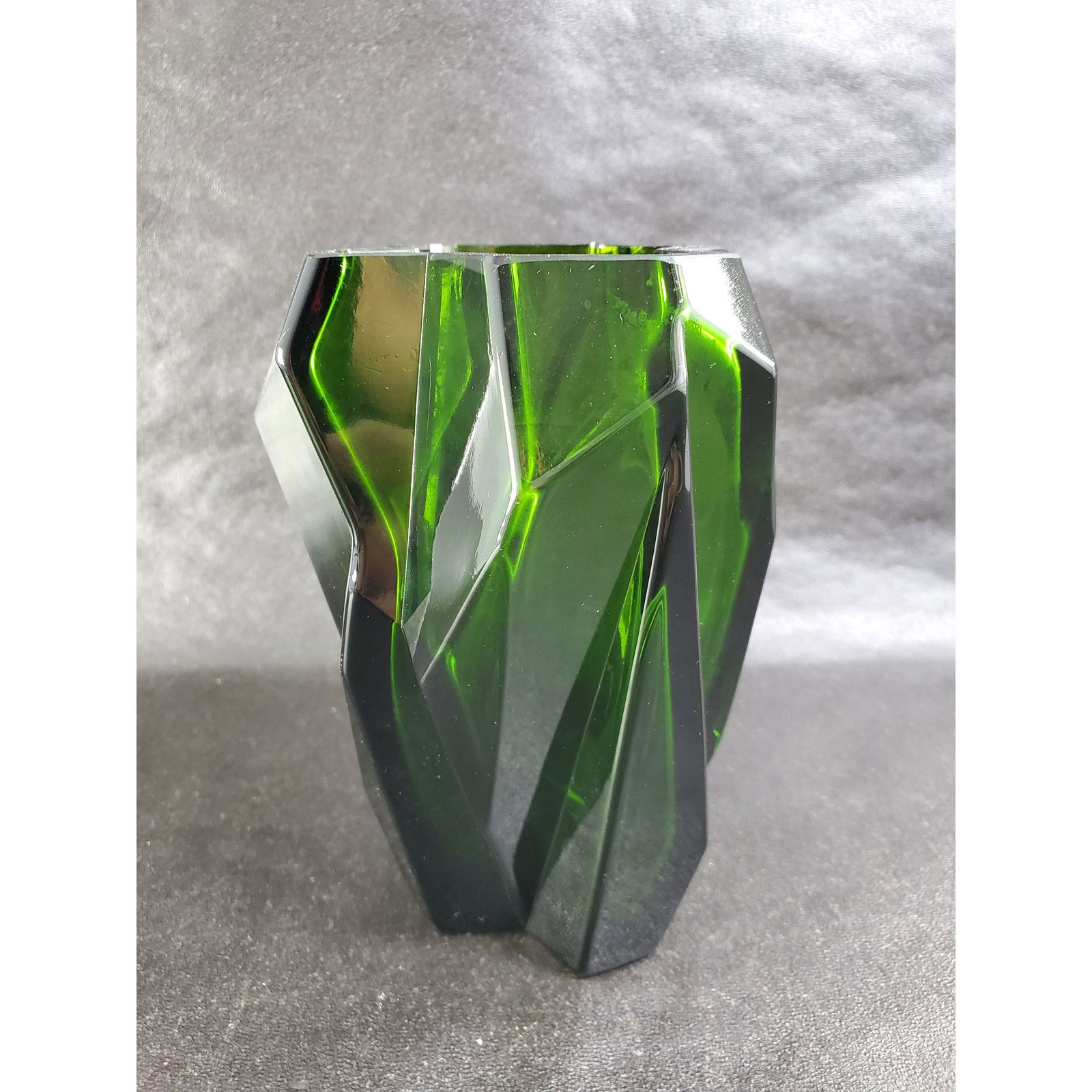 Ruba Rombic Vase Consolidated Glass Company Cubist Form: Ruba Rombic Vase Consolidated Glass Company. Measures 6 1/4"