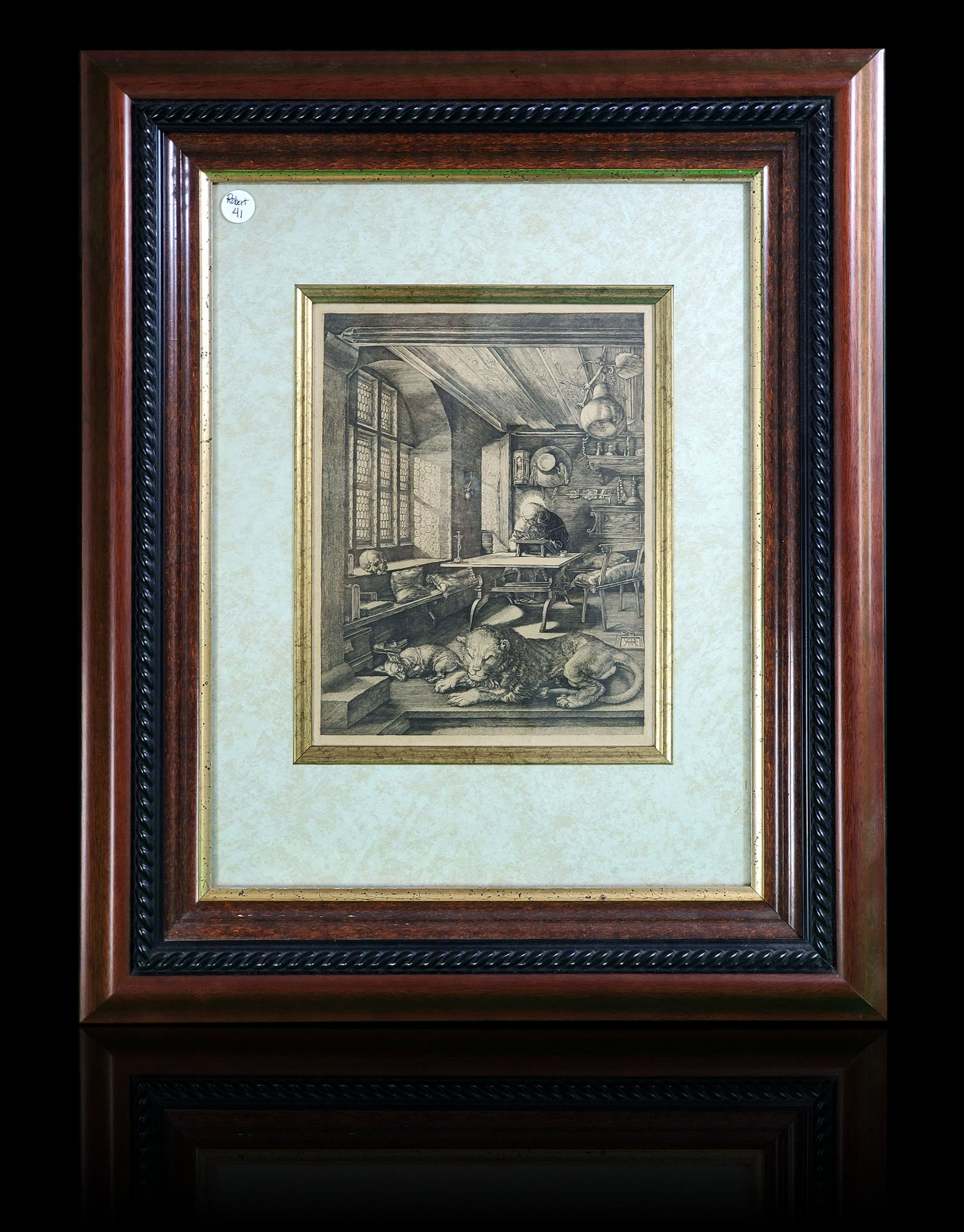 Albrecht Dürer German,1471-1528 Saint Jerome: Albrecht Dürer (German, 1471-1528) Saint Jerome in His Study, c. 1514 engraving Measures 10 x 7 3/4 inches.
