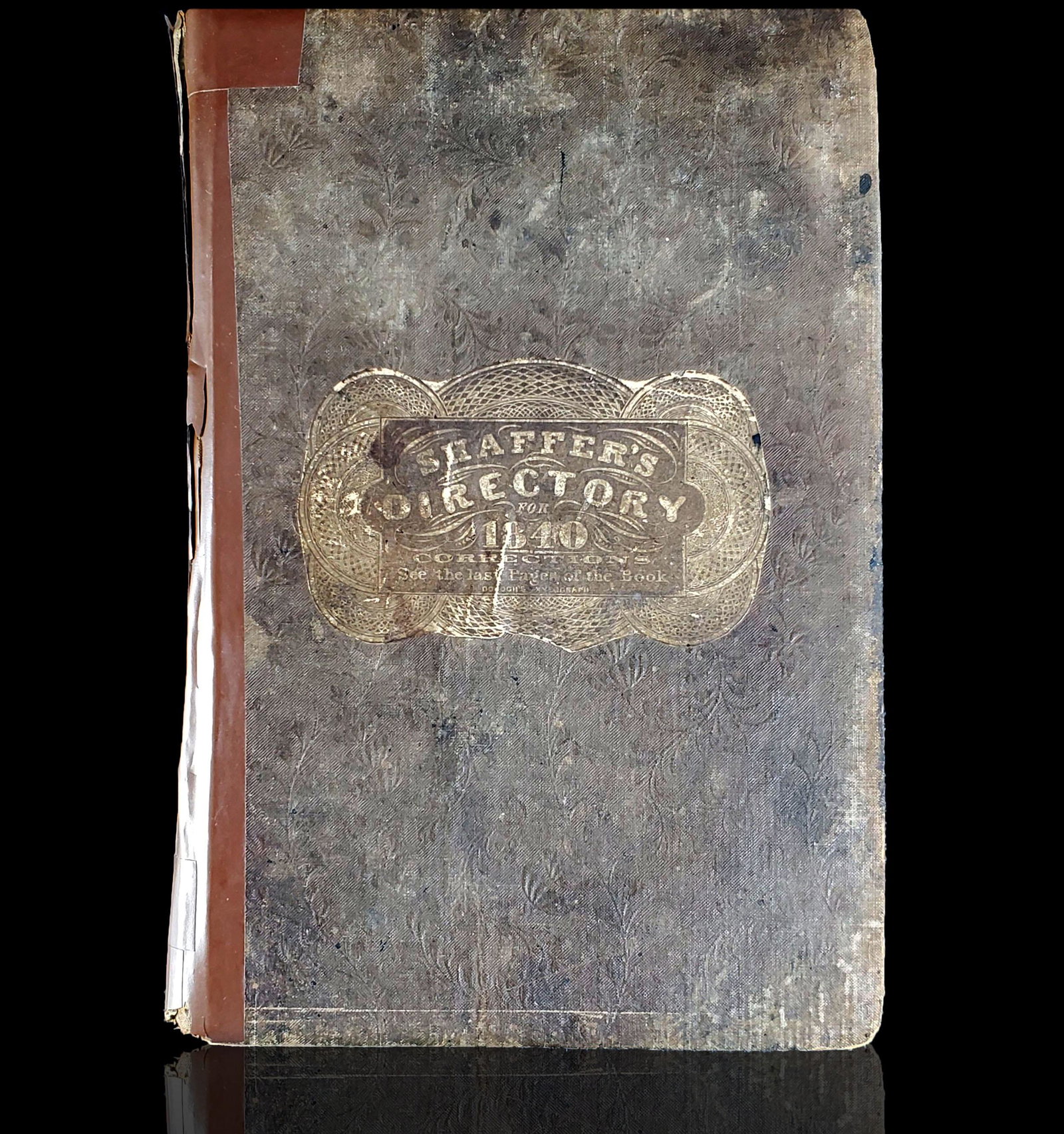 1840 Shaffer Directory Original Map Of Cincinnati: 1840 Shaffer Directory Original Map Of Cincinnati, advertising and Census