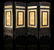 Contemporary carved Chinese hardwood screen signed