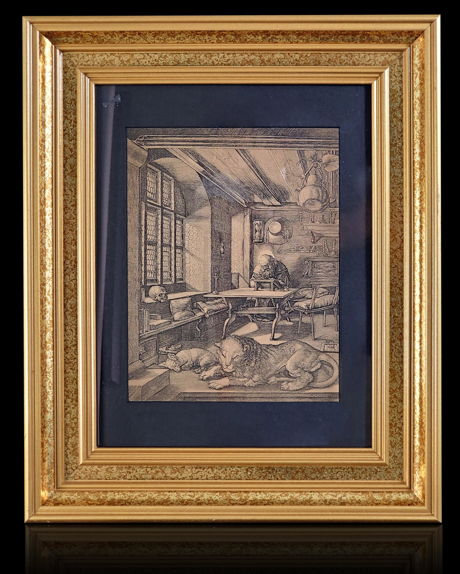 Albrecht Dürer German,1471-1528 Saint Jerome 19 c: Albrecht Dürer German,1471-1528 Saint Jerome 19 c, G Rapilly-Paris . Frame measures 17" x 14", art 9.5" x 7.5"