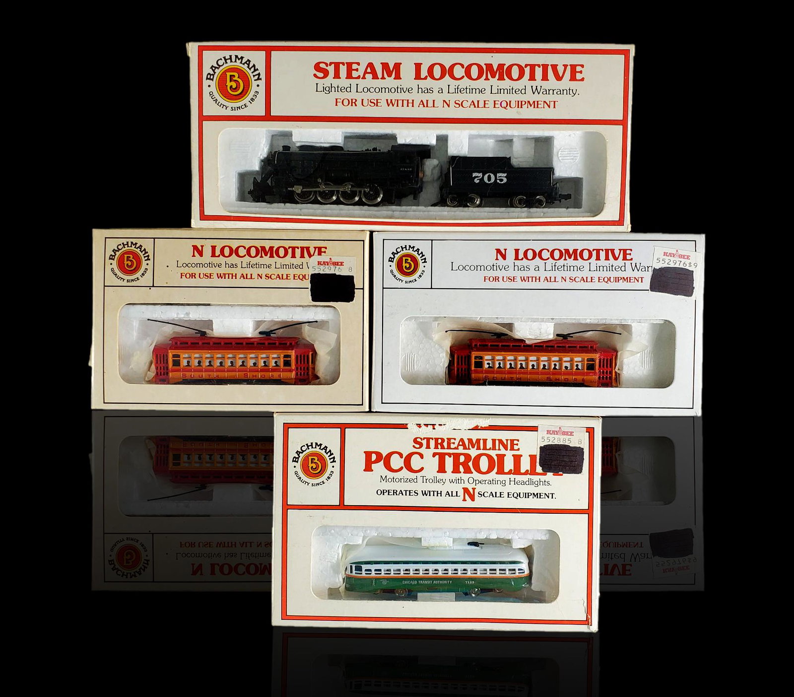 Vintage Bachman N Scale Steam Locomotive #4821 Plus 3: Vintage Bachman N Scale Steam Locomotive #4821 Plus 3