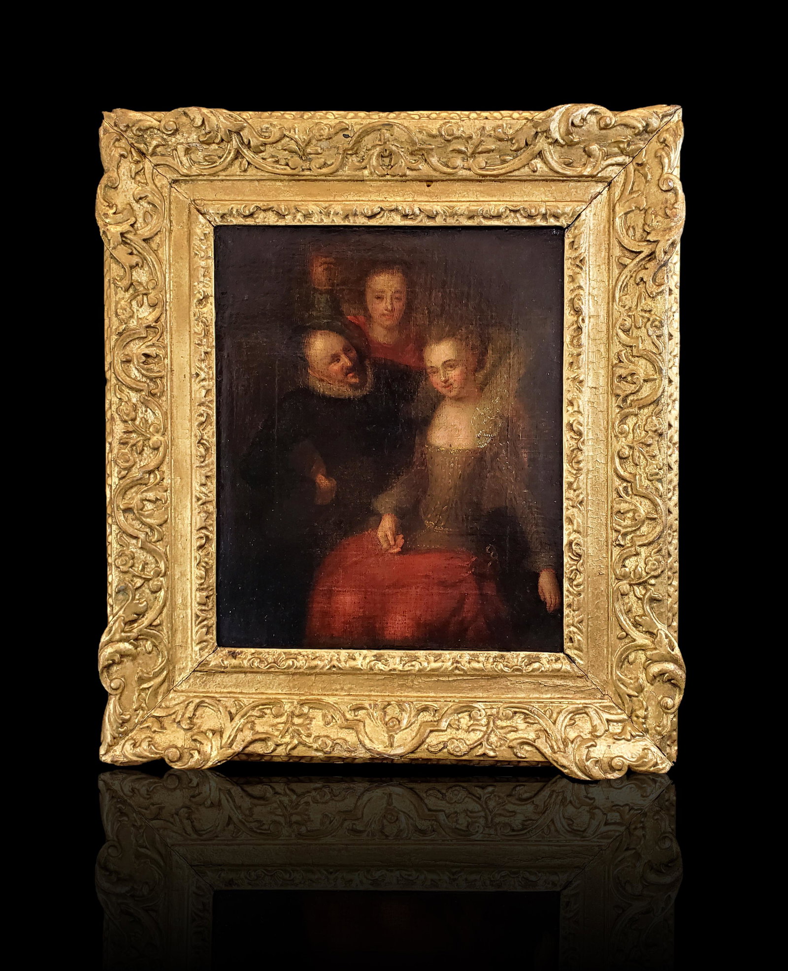 Antique O/C old MASTERS painting 17-18th c Spanish: Antique O/C old MASTERS painting 17-18th c Spanish . Frame measures 22.5" x 20"