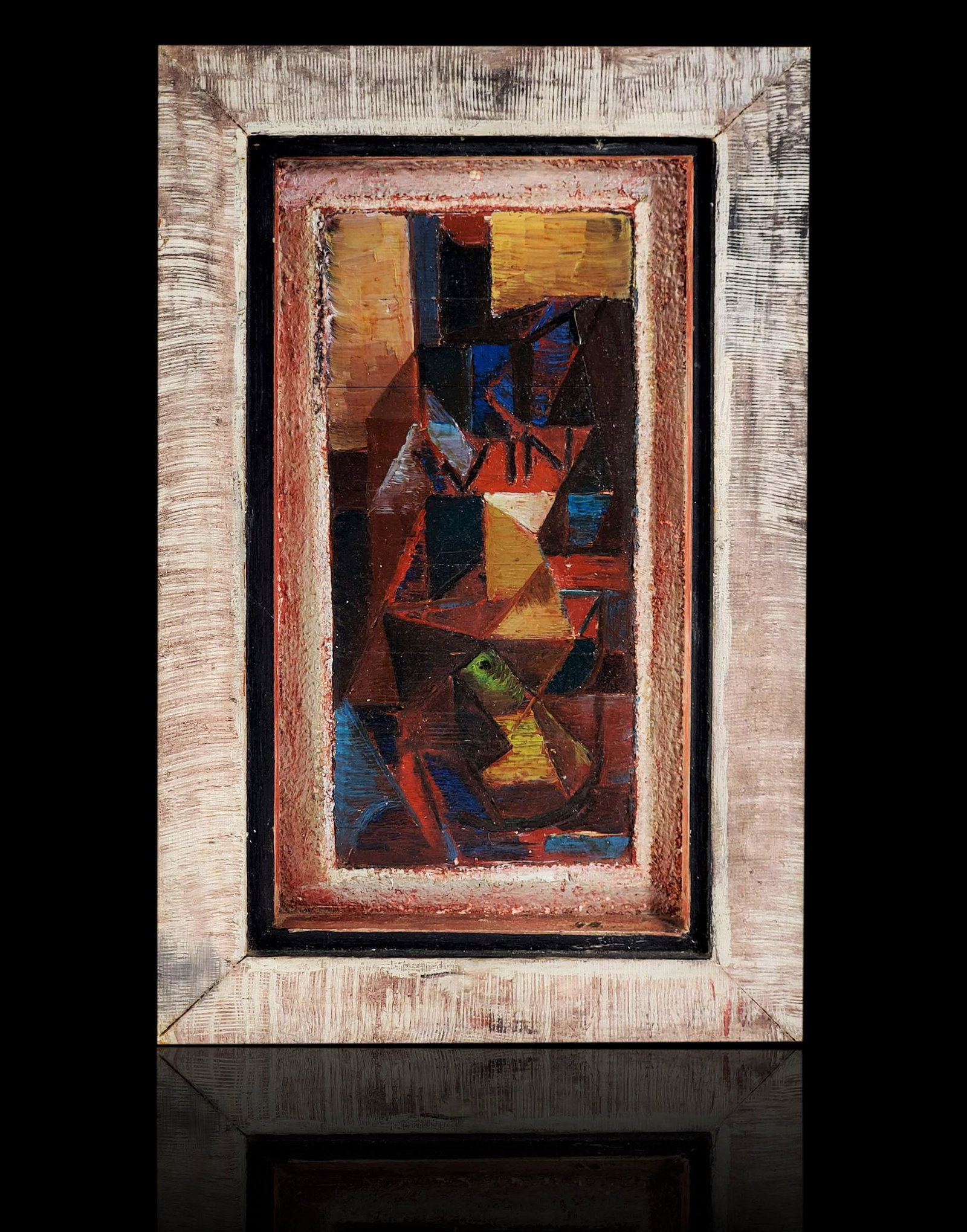 Georges Braque 1882-1963 Cubist painting signed: RELISTED DUE TO NON PAYMENT!!! Georges Braque 1882-1963 Cubist painting signed. This is on board panels but does have a canvas-like material around the edges. Frame measures 10 1/4" x 16 1/4".