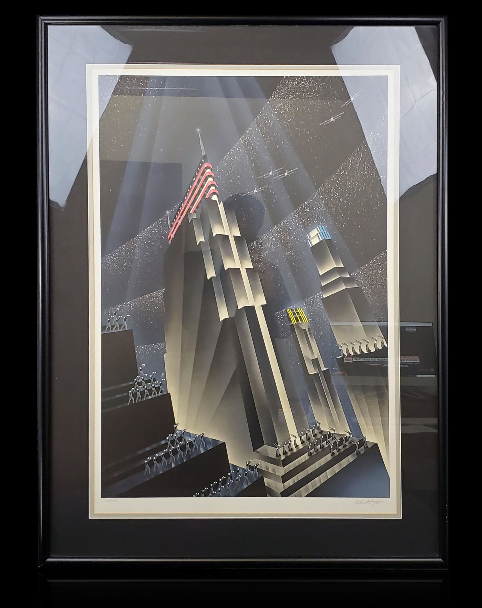 Signed & Numbered Robert Hoppe Lithograph: Signed & Numbered Robert Hoppe Lithograph. Measures 40" x 29". Robert Hoppe was active/lived in the United States. Robert Hoppe is known for painter, sculptor, set design.