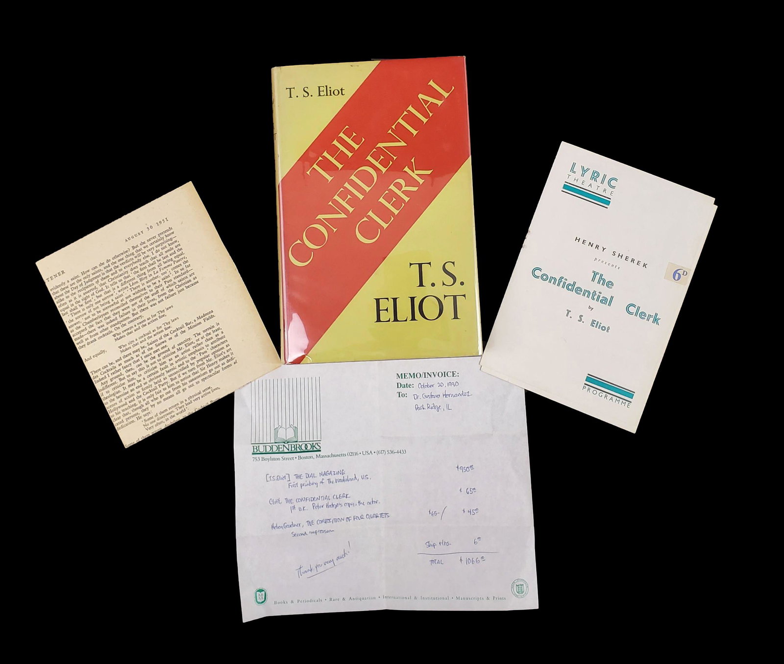 T.S Eliot, The Confidential Clerk FIRST ED PETER HODGE (1 of 8)