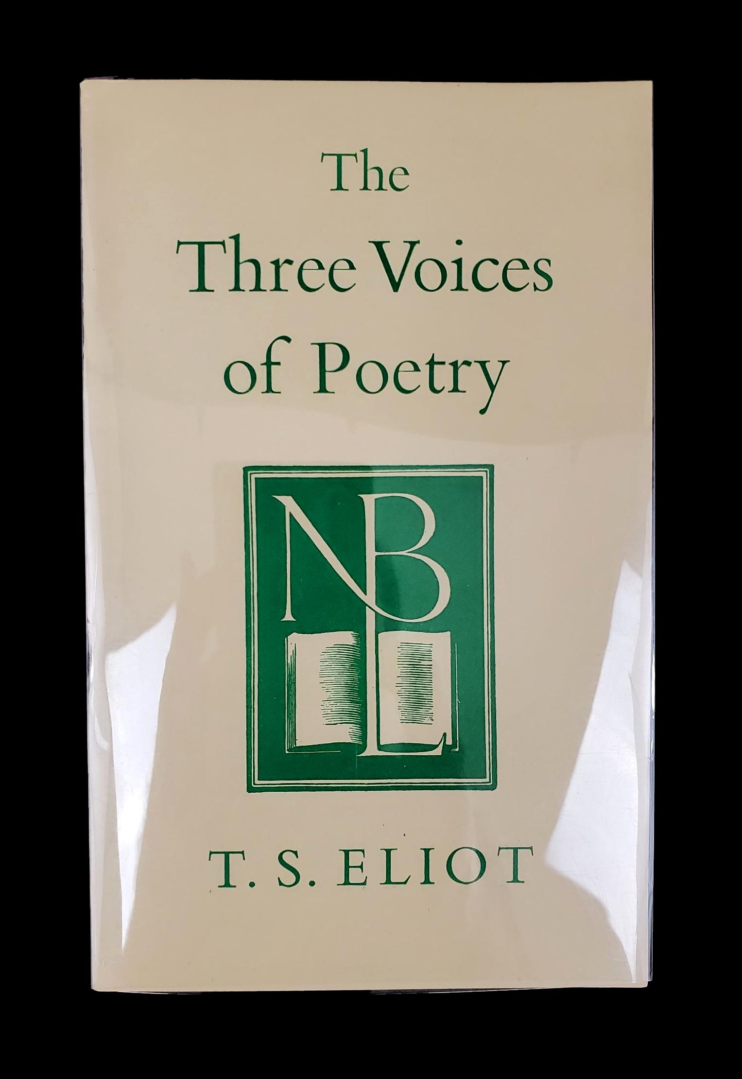 T.S Eliot, The Three Voices of Poetry 1st Ed 1953 VF (1 of 8)