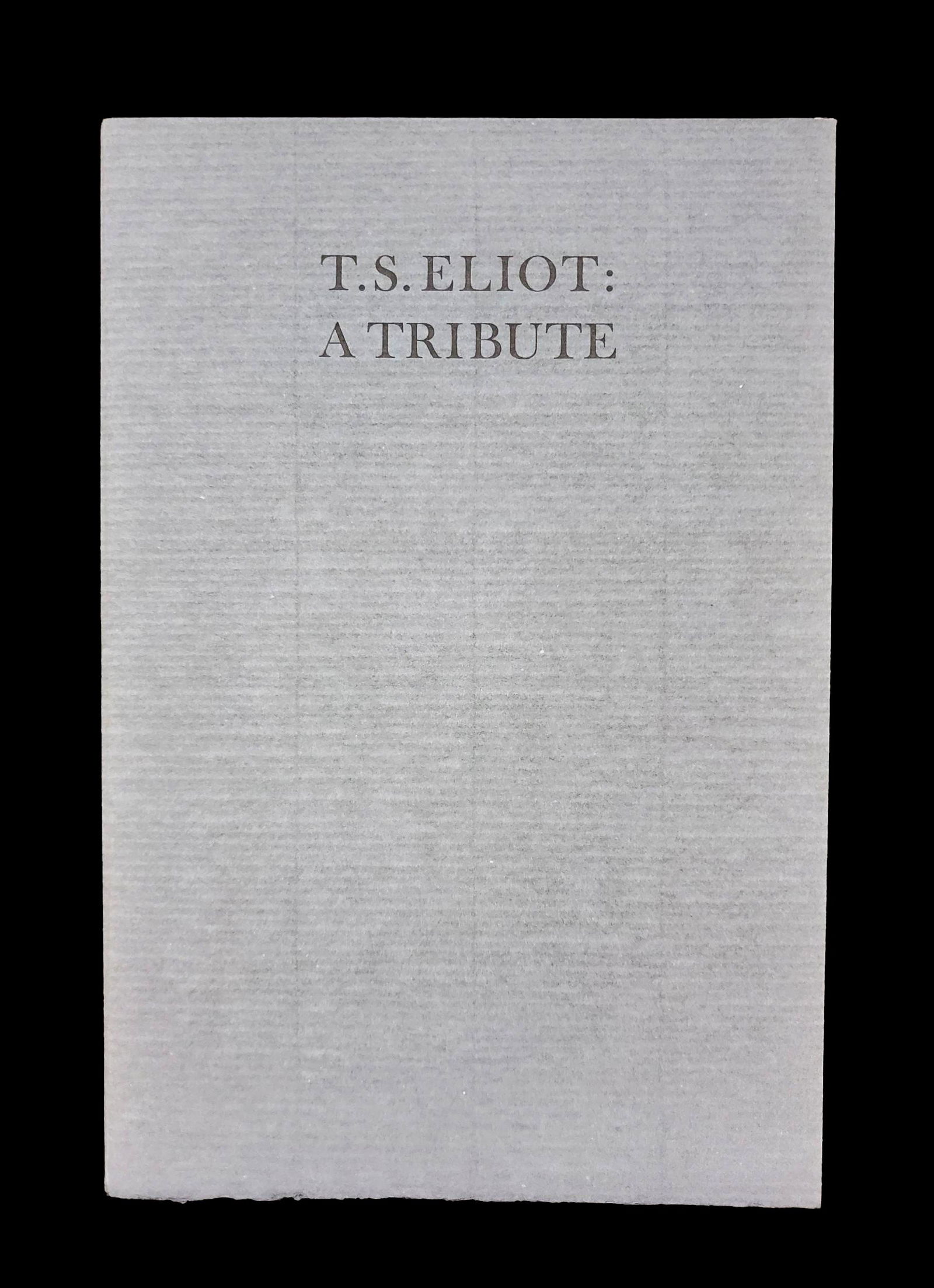 T.S Eliot, 1st Ed A tribute Signed Ted Hughes 1987 (1 of 7)