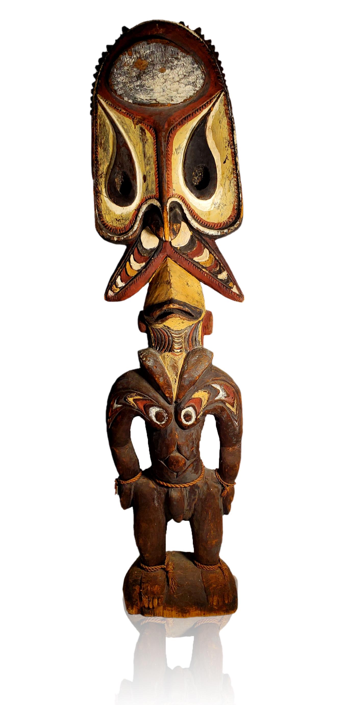 Large Papua New Guinea wood Sculpture Ca 1930 (1 of 17)