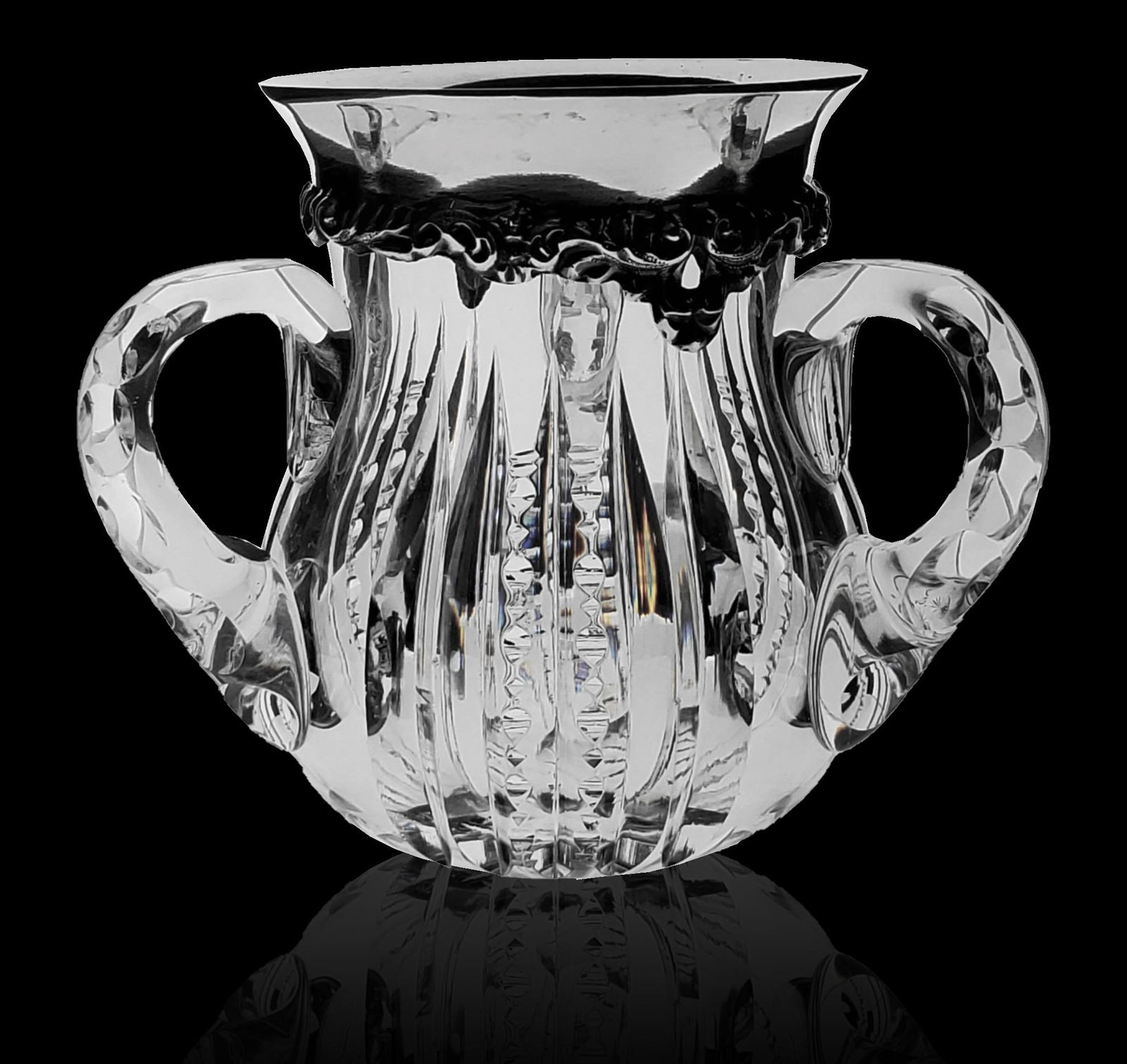 ABP Cut Glass  miniature Loving Cup & Sterling Silver (1 of 12)