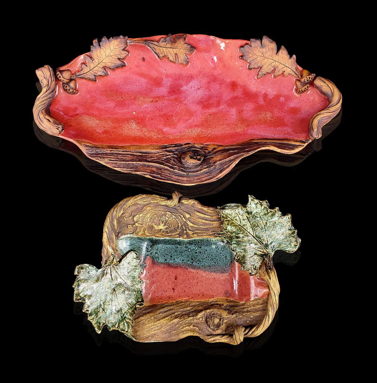 2 Signed Studio Art Pottery Platters (1 of 11)