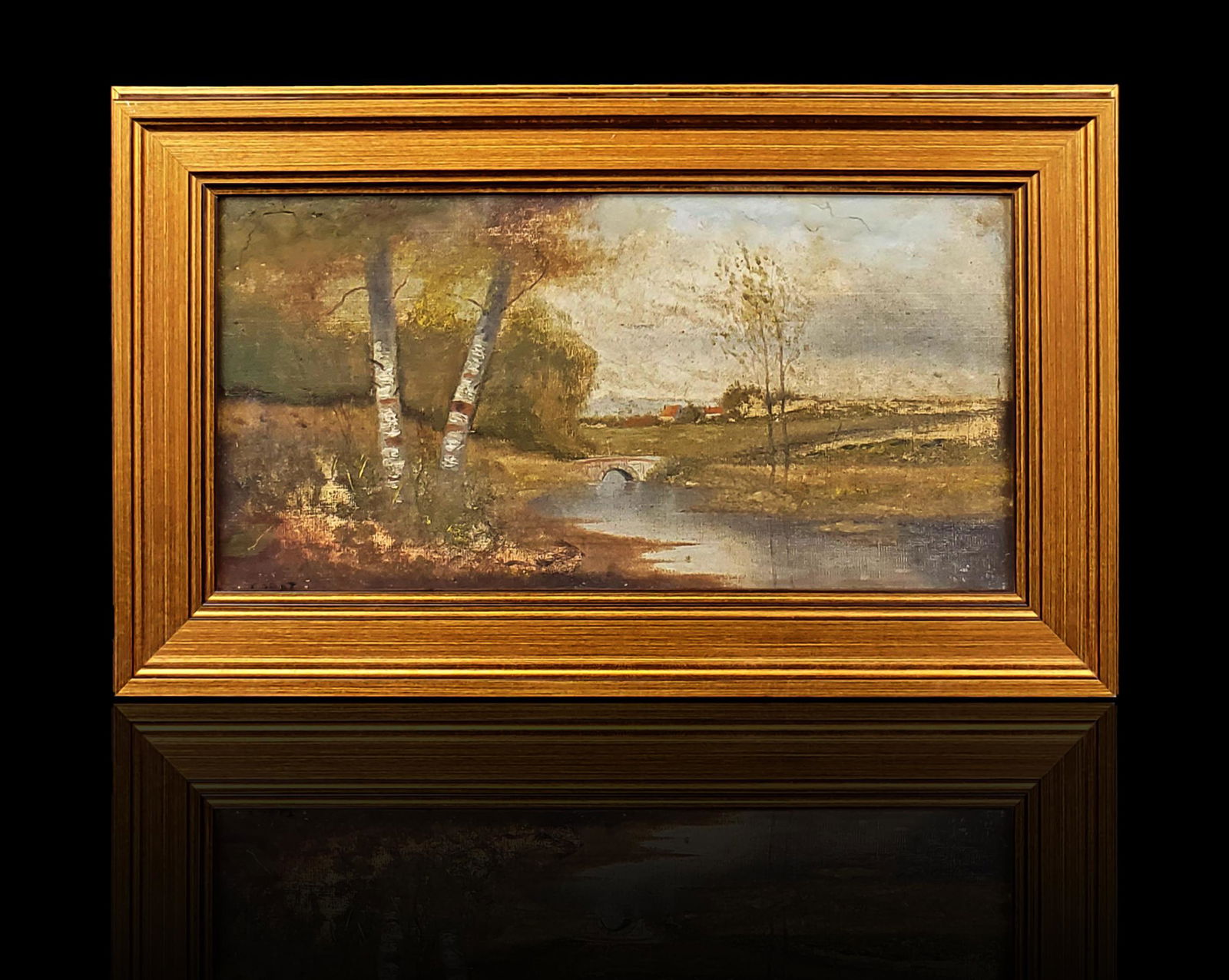 Signed o/c antique landscape painting COROT (1 of 20)