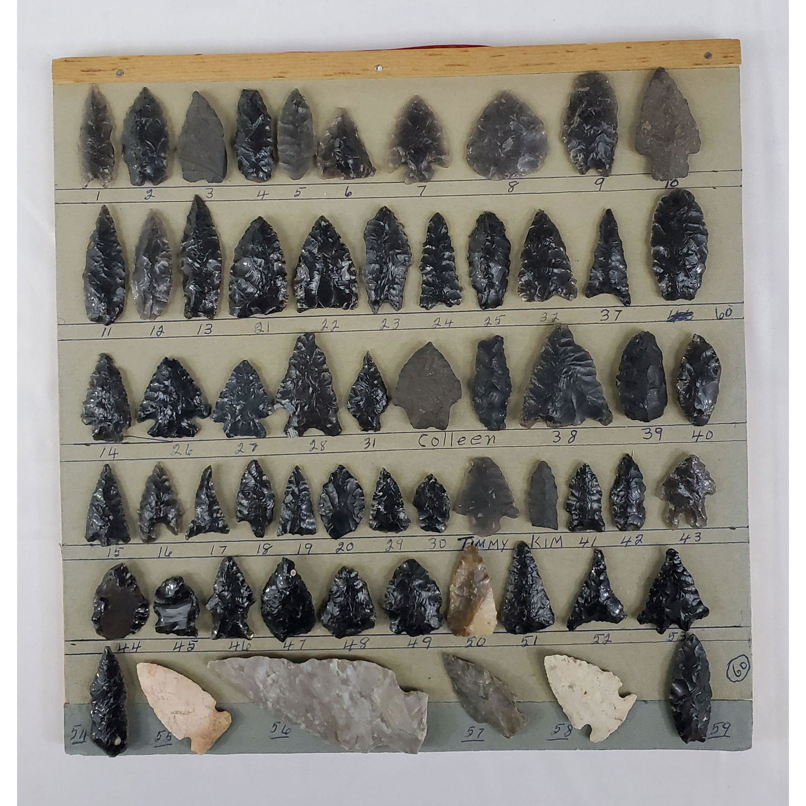 Native American Artifact Arrowheads 60 Pcs (1 of 13)