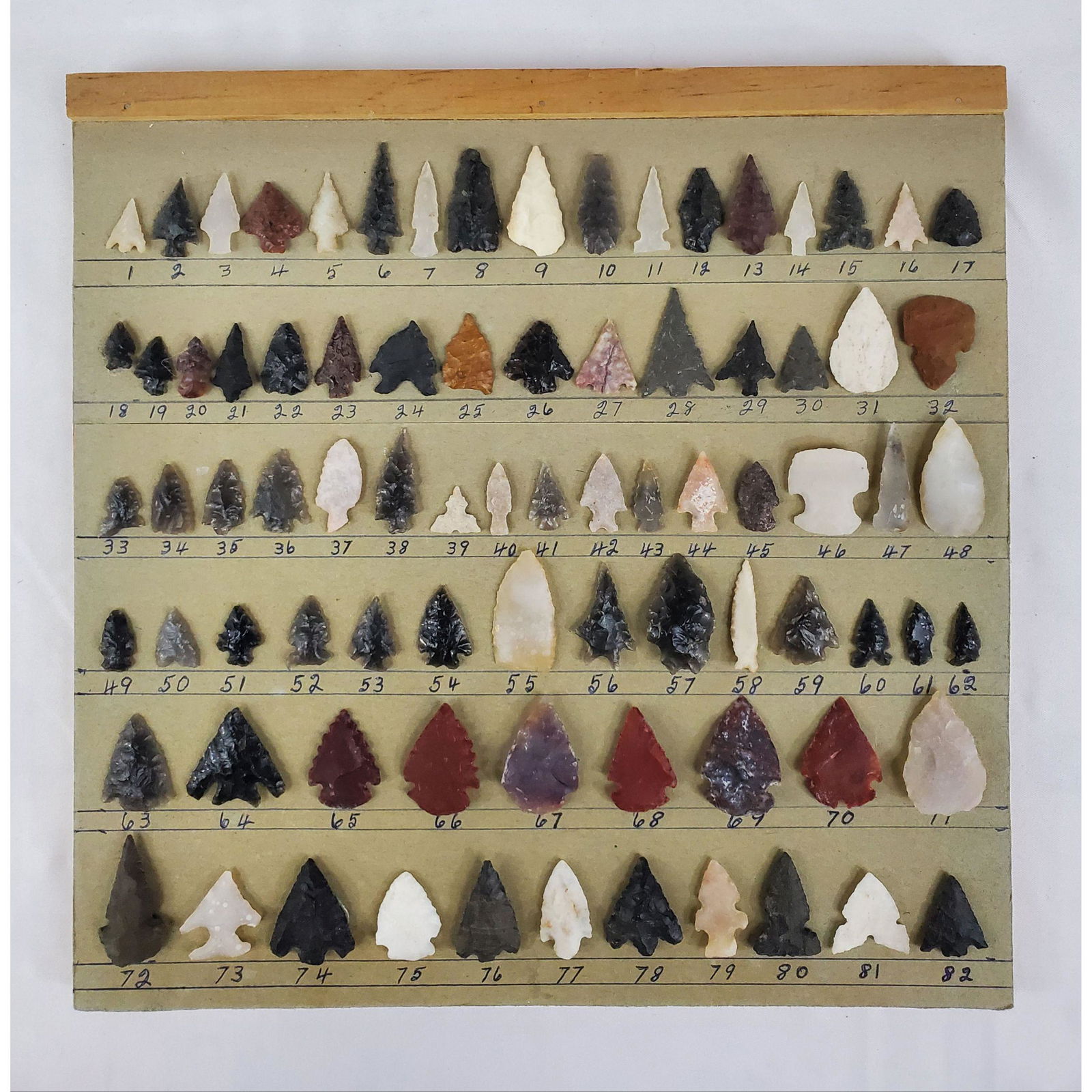 Native American Artifact Arrowheads 82 Pcs (1 of 13)