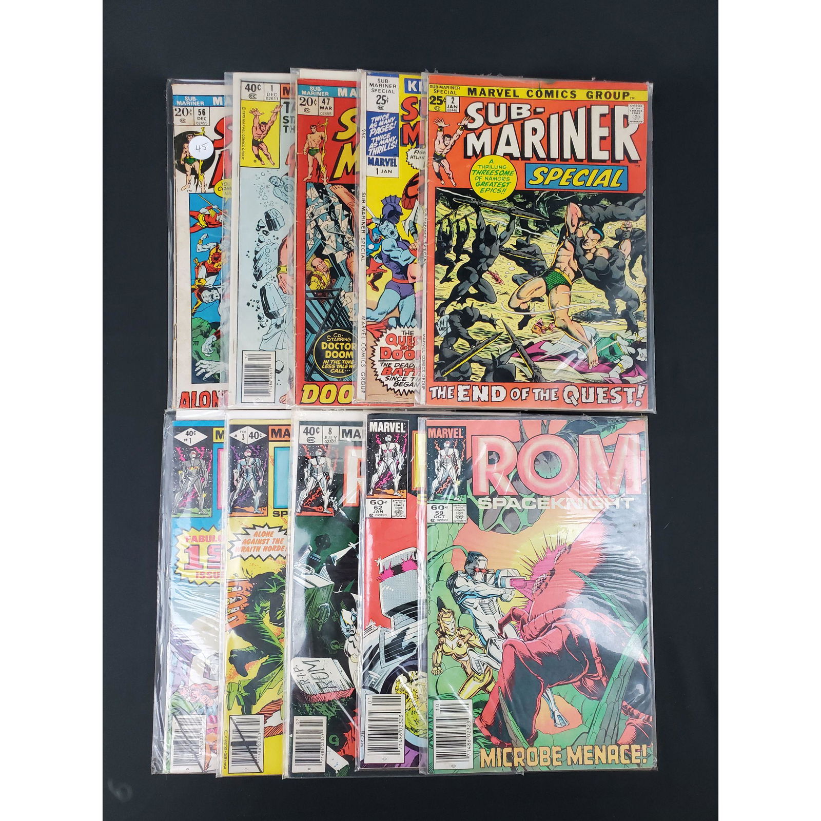 Lot of 10 Vintage Marvel Comics Sub-Mariner/Rom Spaceni (1 of 12)