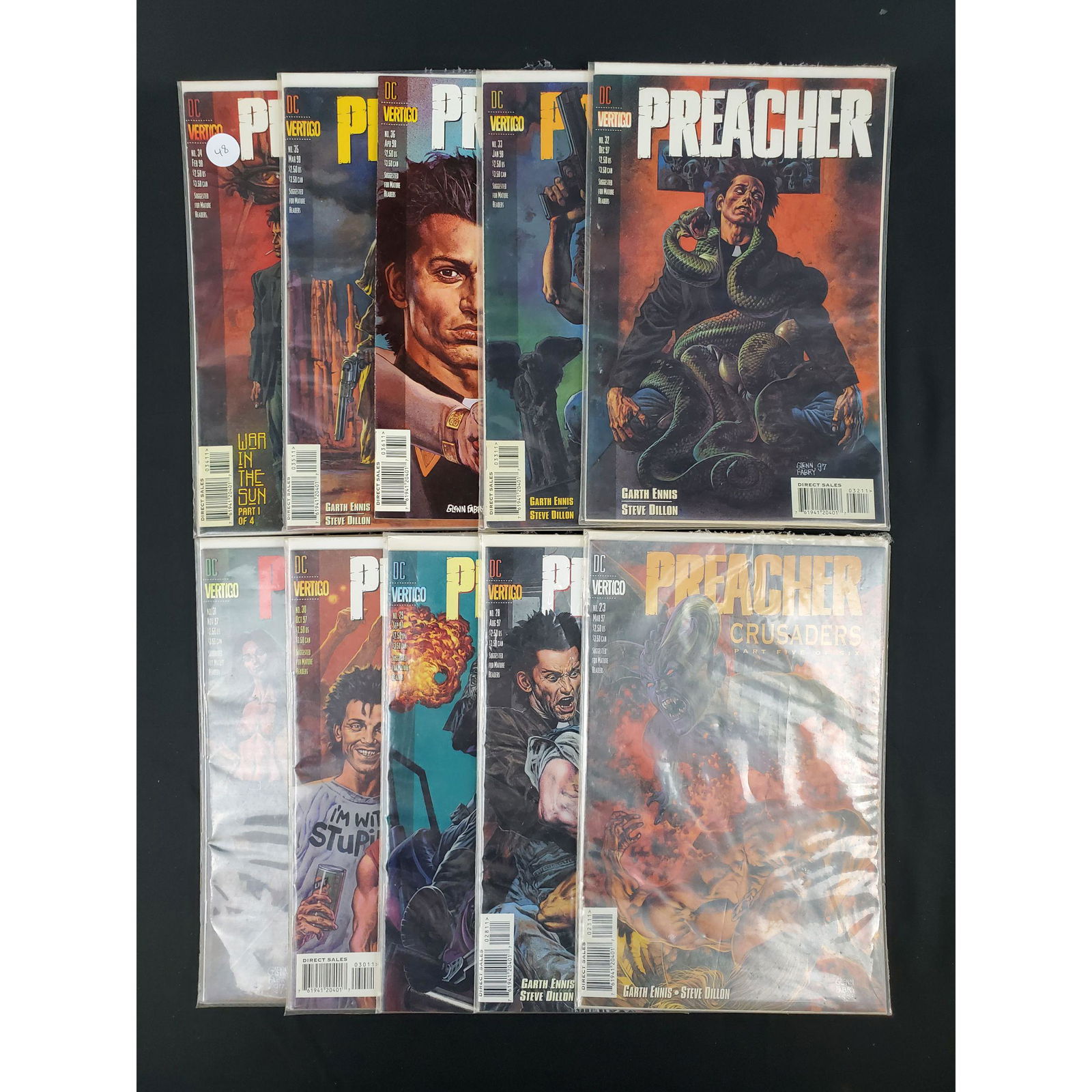 Lot Of 10 DC Comics VERTIGO PREACHER (1 of 11)