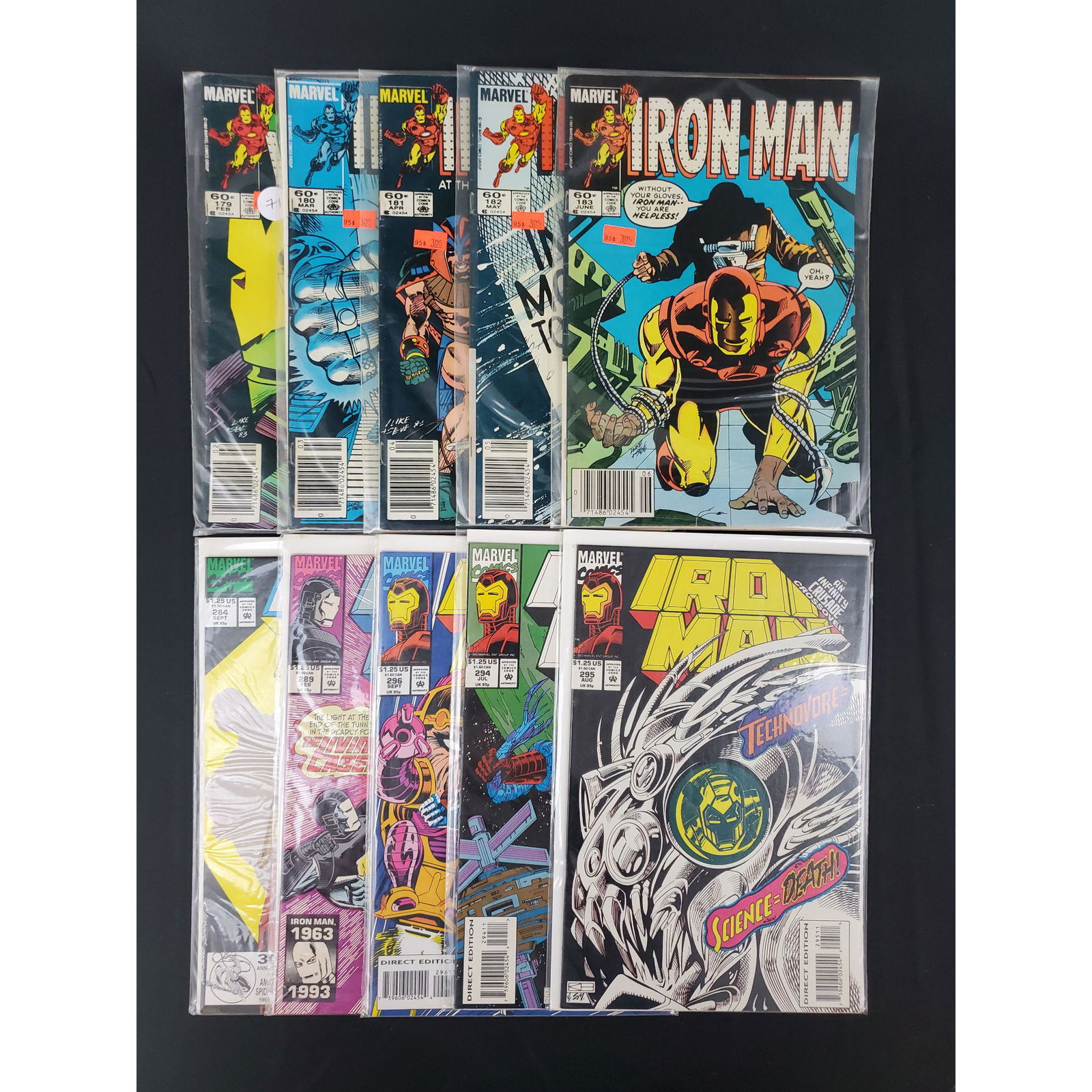 Lot Of 10 Vintage Marvel Comics IRON MAN (1 of 11)