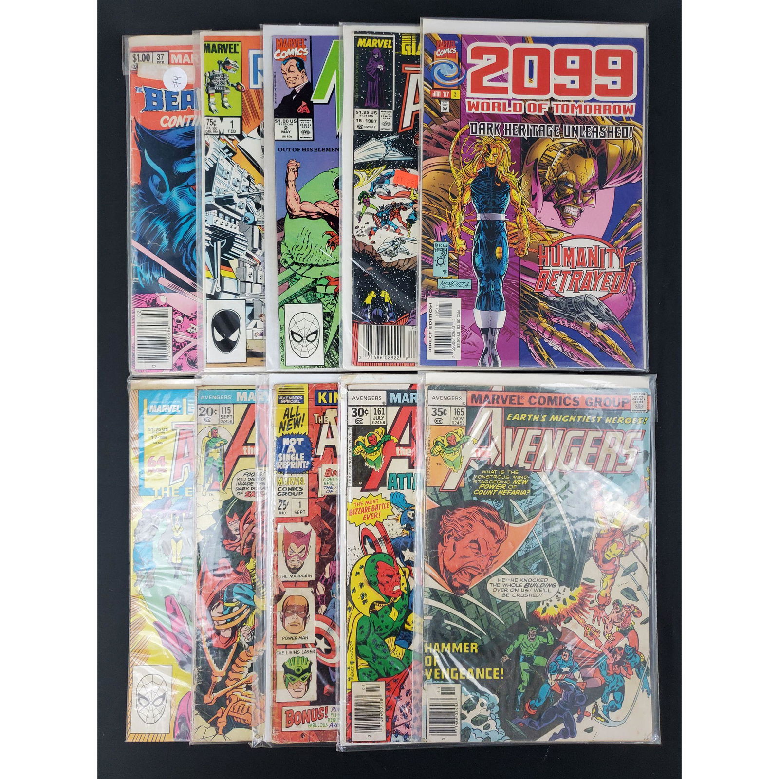 Lot Of 10 Vintage Marvel Comics Avengers/Robotix/Namor (1 of 11)