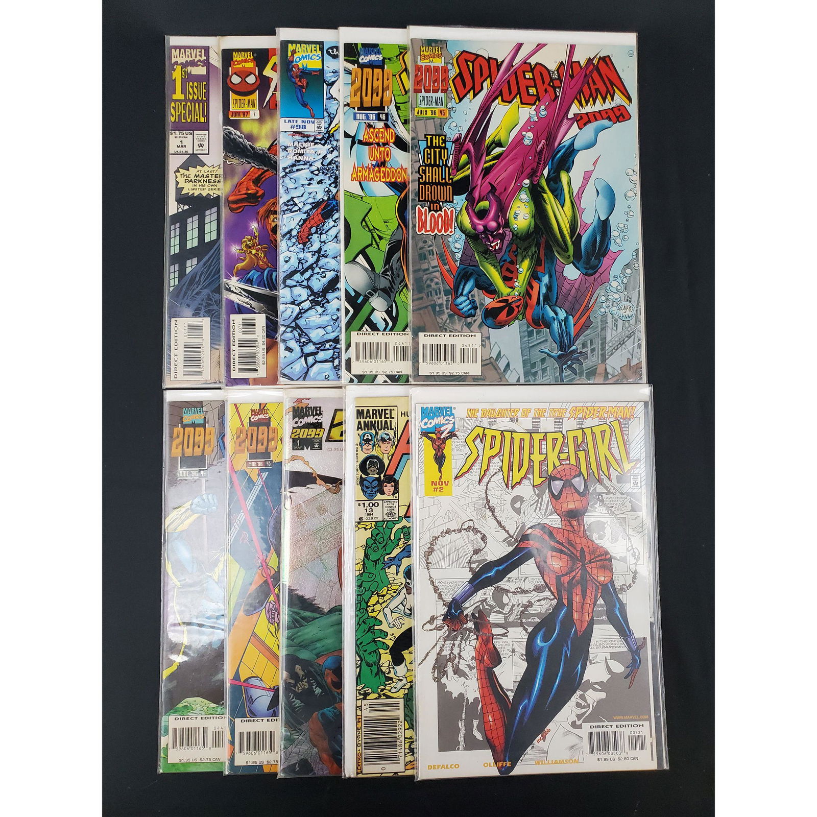 Lot Of 10 Vintage Marvel Comics Spiderman/Avengers (1 of 11)
