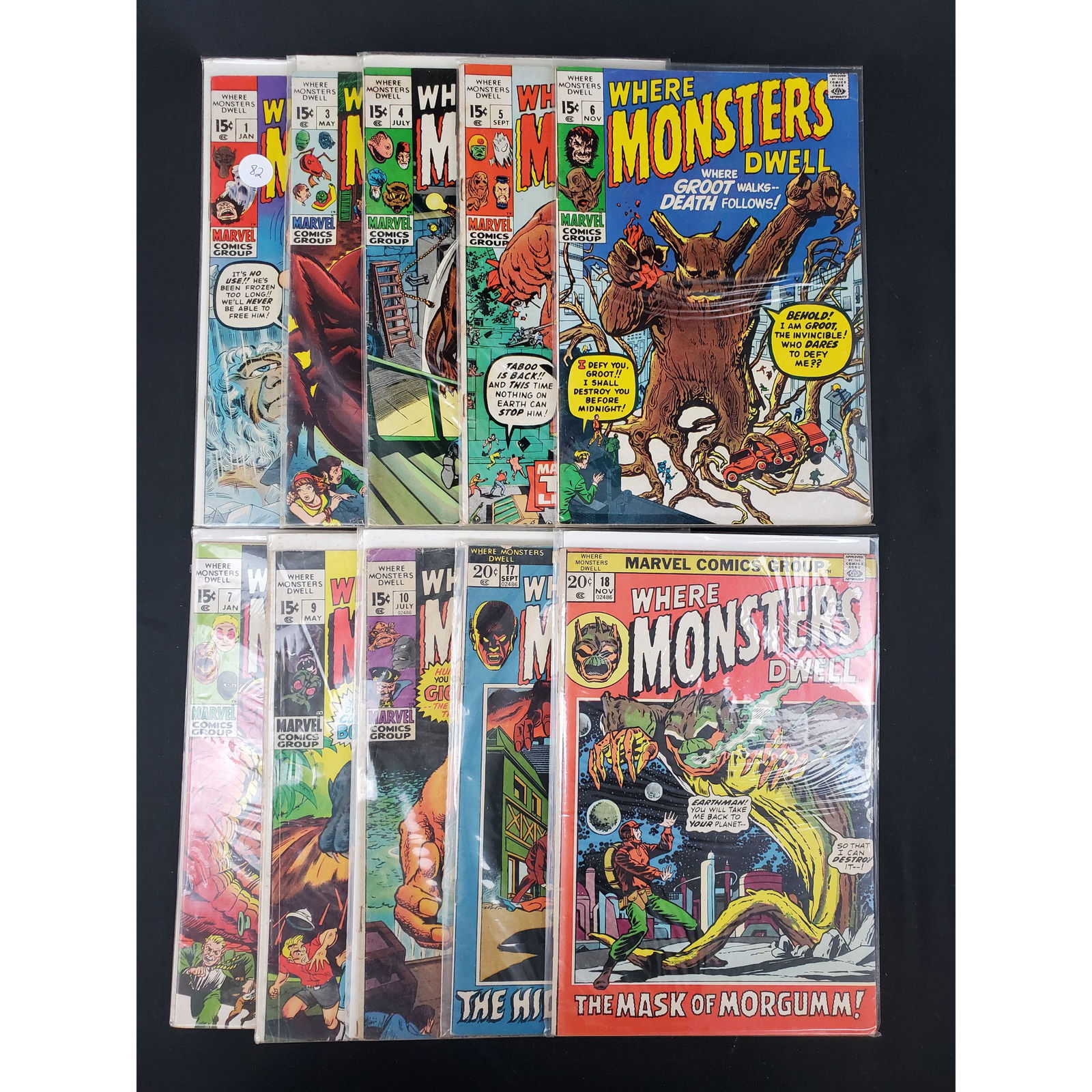 Lot Of 10 Vintage Marvel Comics Where Monsters Dwell (1 of 11)