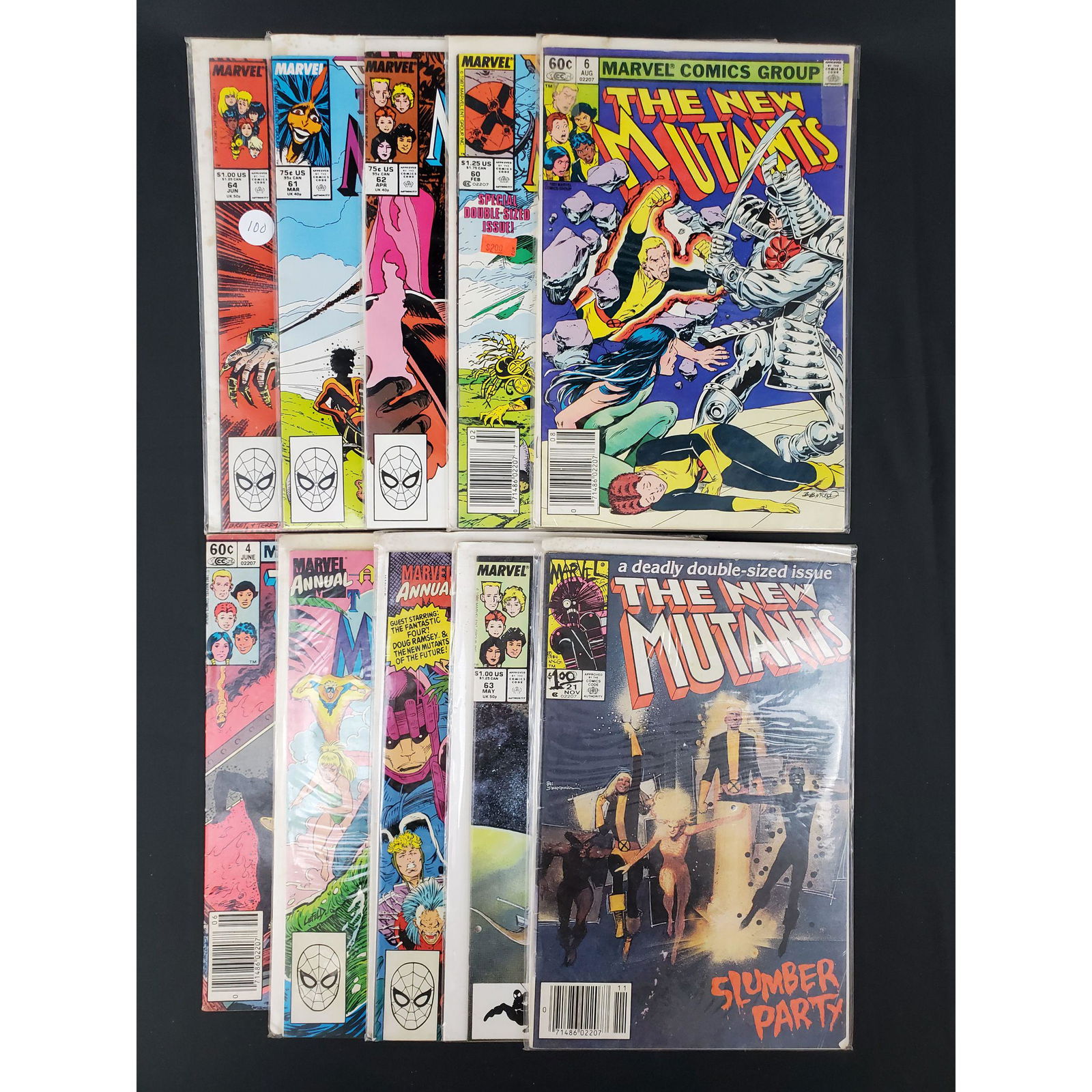 Lot Of 10 Vintage Marvel Comics Assorted The New Mutant (1 of 11)