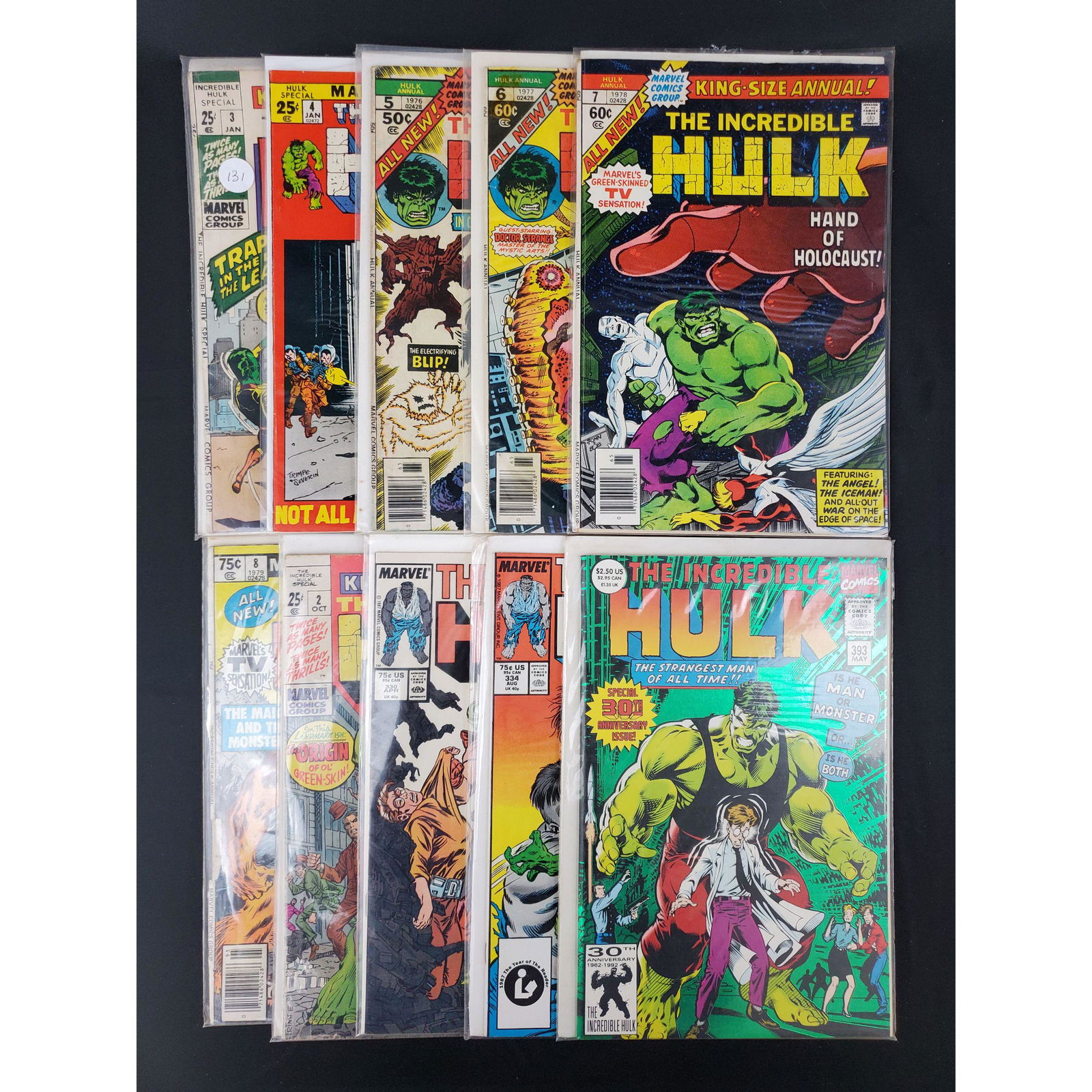 Lot Of 10 Vintage Marvel Comics Assorted Incredible Hul (1 of 11)