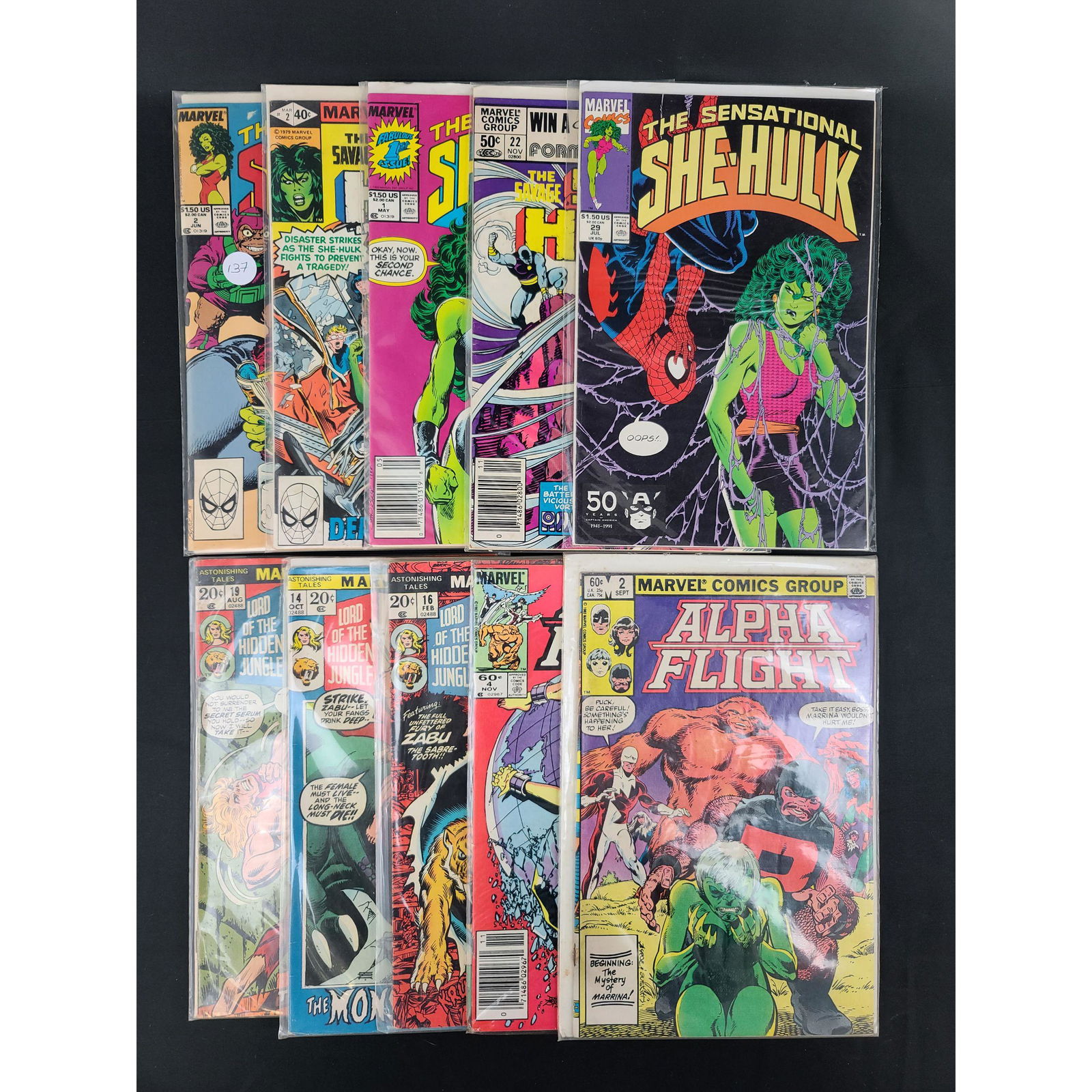 Lot Of 10 Marvel Comics Assorted She-Hulk/Ka-Zar/Alpha (1 of 11)