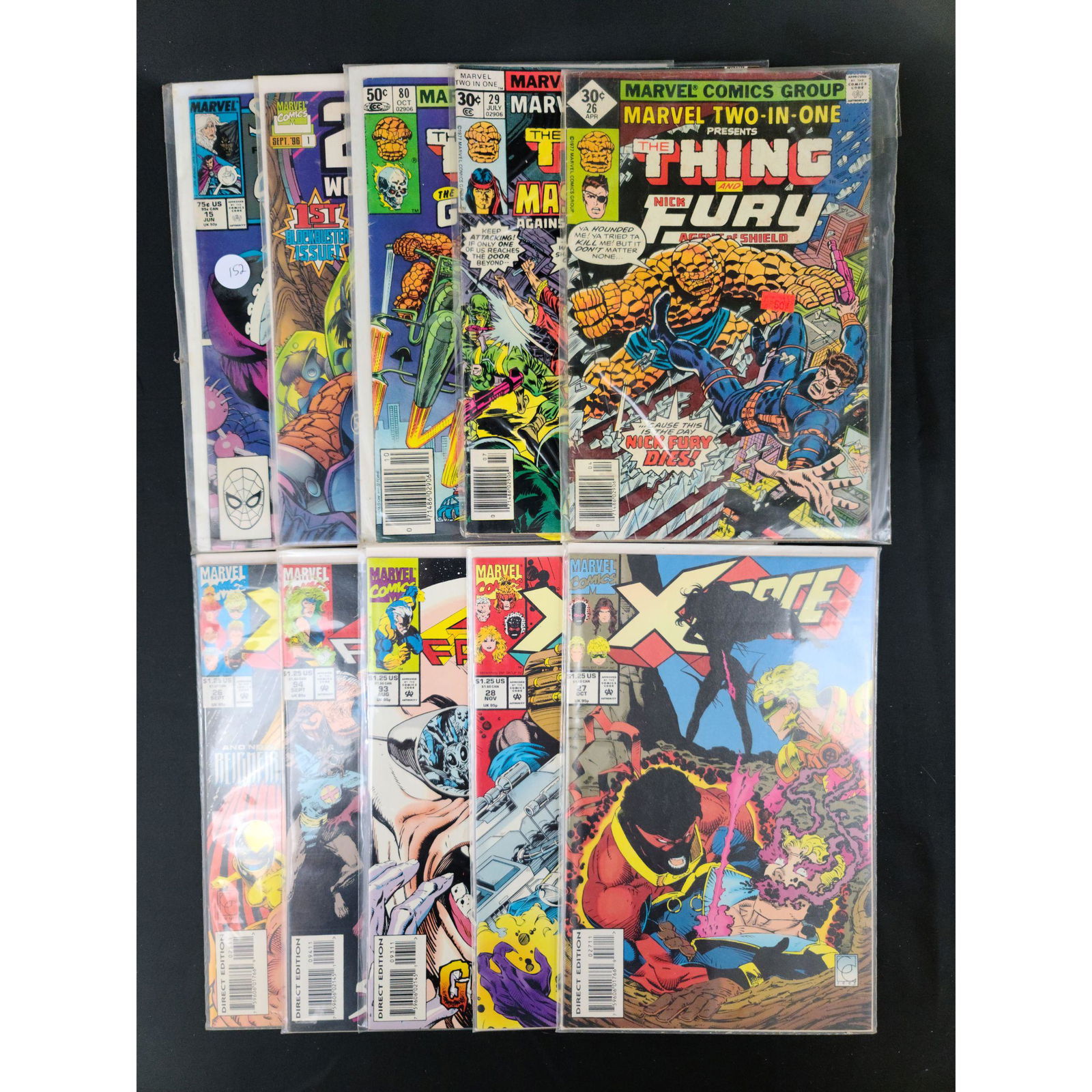 Lot Of 10 Vintage Marvel Comics Assorted The Thing/X-Fa (1 of 11)