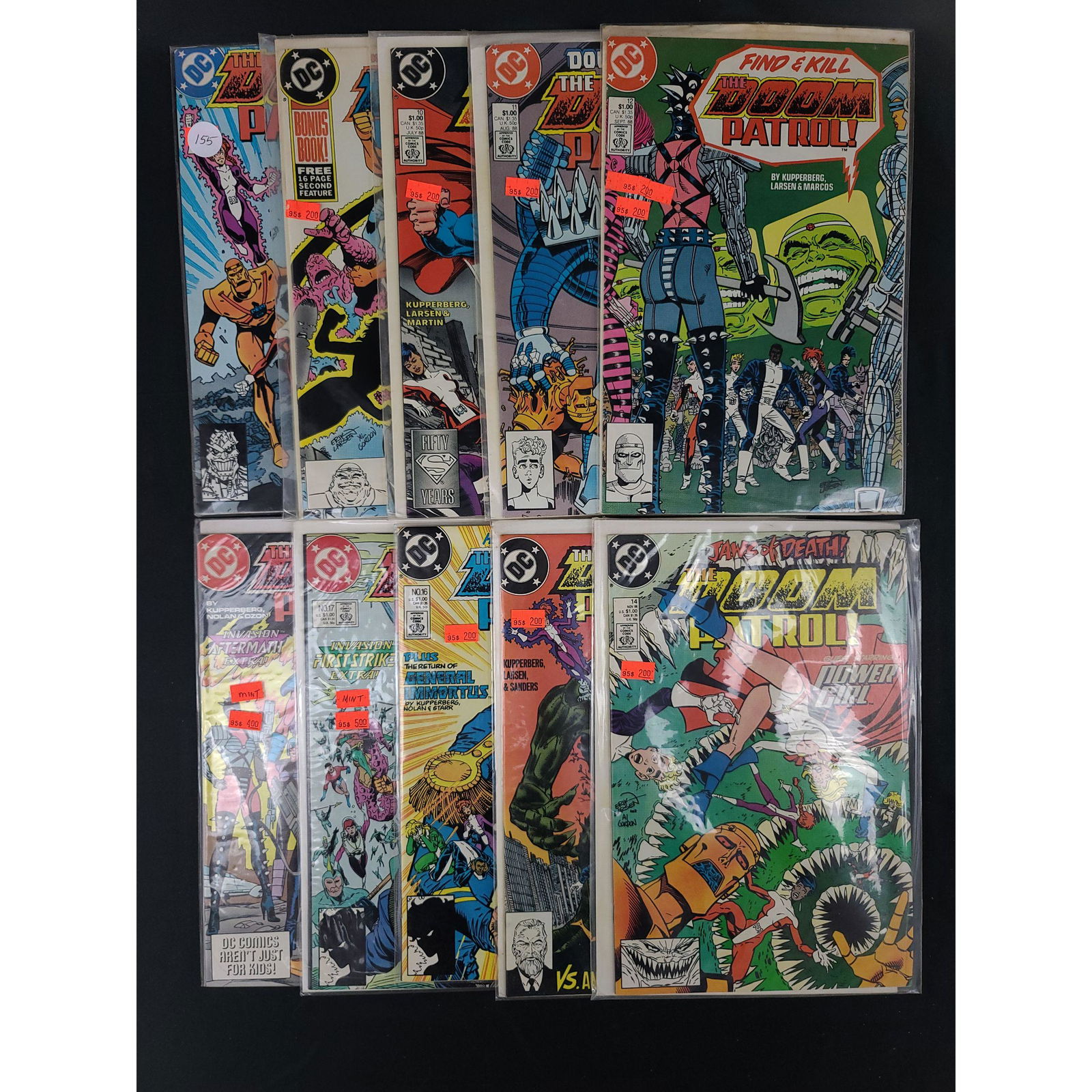 Lot Of 10 Vintage DC Comics THE DOOM PATROL (1 of 11)