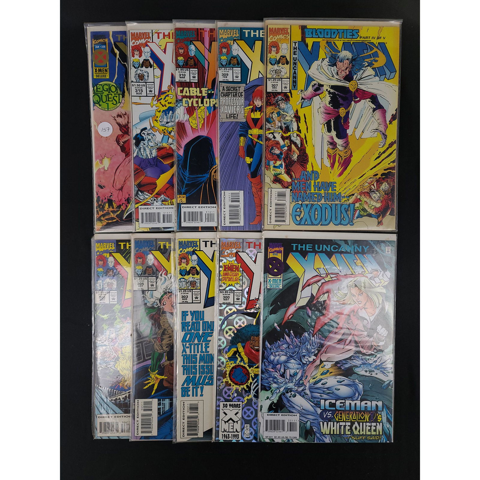 Lot Of 10 Vintage Marvel Comics The Uncanny X-MEN (1 of 11)